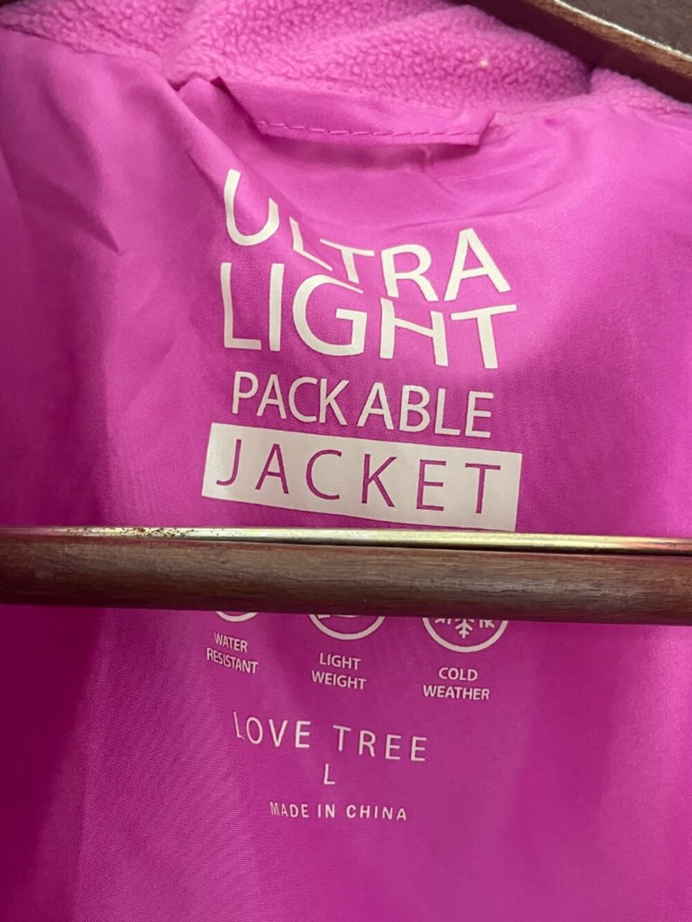 Love Tree Ultra Light Packable Quilted Jacket – Girls Size Large - Picture 3 of 6